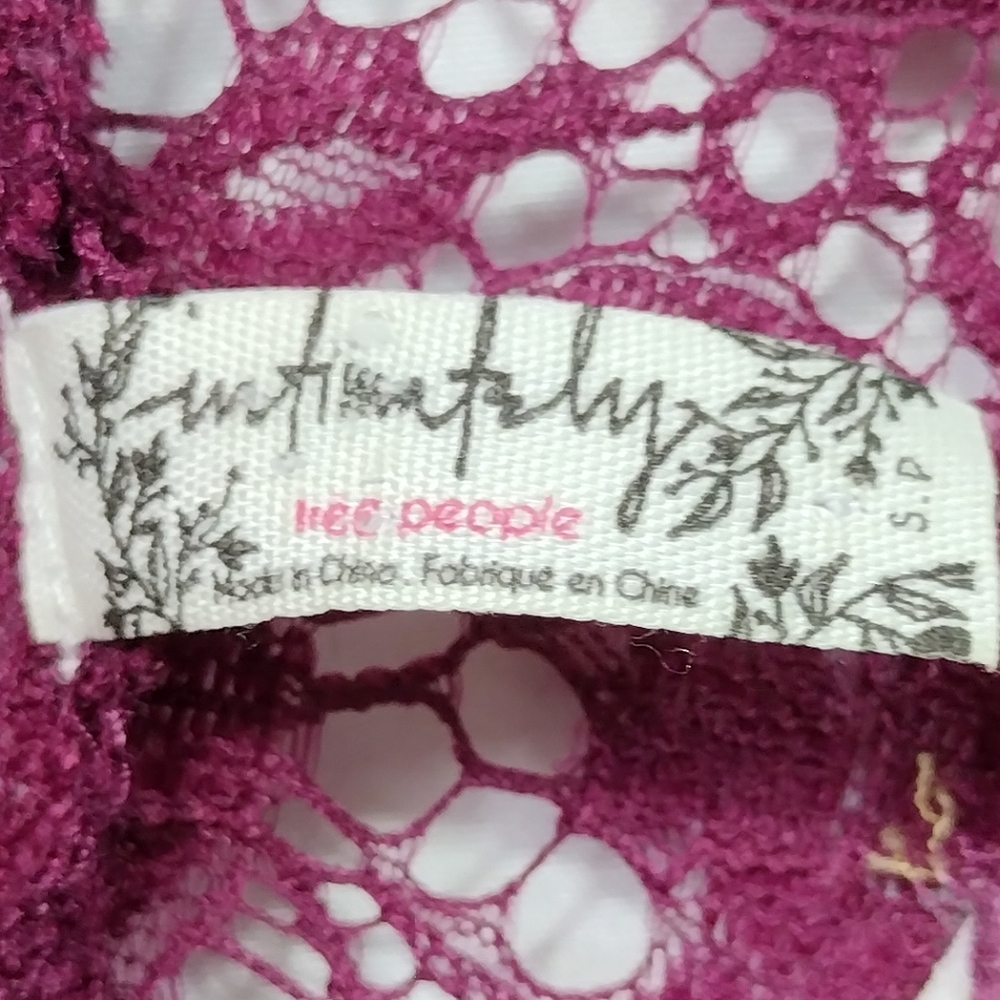 Free People Who Is Sorry Now Floral Dress Women's S Purple Retro 90s Y2K Coastal - Picture 7 of 8